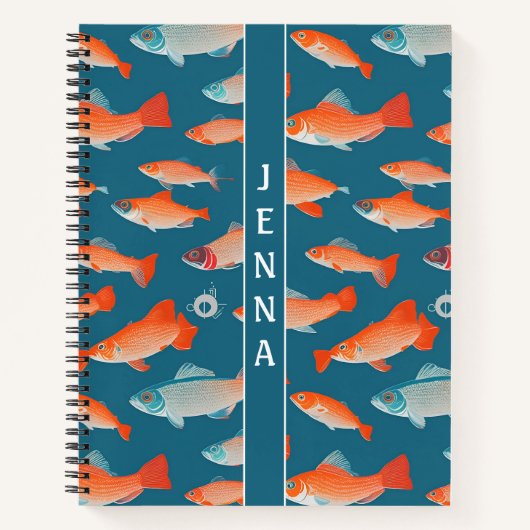 Geometrisches Muster für das arktische Char Notizblock (Vorderseite)