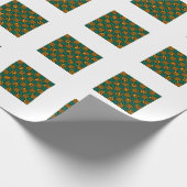 Geometrisches Muster für das goldgrüne Schwarze Qu Geschenkpapier (Ecke)