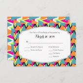 Geometrisches Muster für das Hochzeitstil des RSVP (Vorne/Hinten)