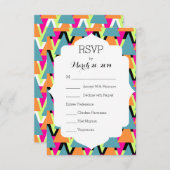 Geometrisches Muster für das Hochzeitstil des RSVP (Vorne/Hinten)