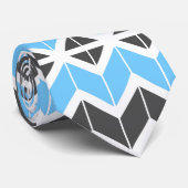 Geometrisches Muster für das moderne Blaugraue Her Krawatte (Gerollt)