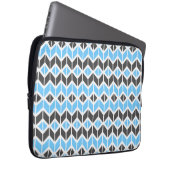 Geometrisches Muster für das moderne Blaugraue Her Laptopschutzhülle (Vorne Rechts)