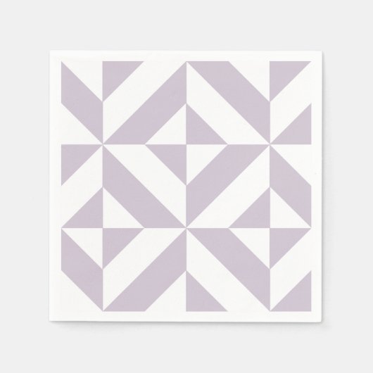 Geometrisches Muster für Deko von blass Trauben Serviette (Vorderseite)