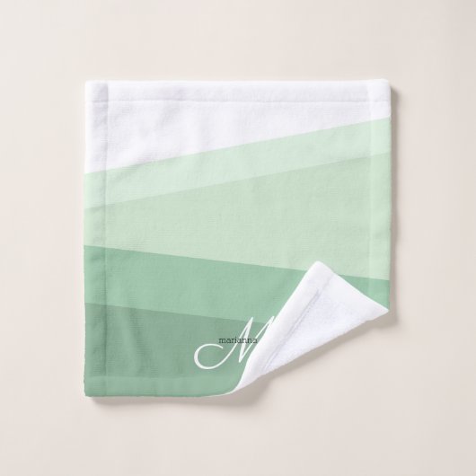 Geometrisches Muster für die Darstellung der grüne Badhandtuch Set (Waschlappen)