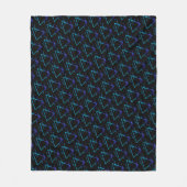 Geometrisches Muster für die Retro-Neon-Achse 3 Fleecedecke (Vorderseite)