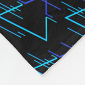 Geometrisches Muster für die Retro-Neon-Achse 3 Fleecedecke (Ecke)