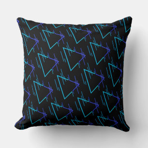 Geometrisches Muster für die Retro-Neon-Achse 3 Kissen