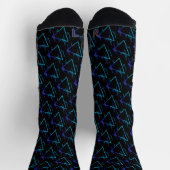 Geometrisches Muster für die Retro-Neon-Achse 3 Socken (Oben)