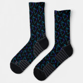 Geometrisches Muster für die Retro-Neon-Achse 3 Socken (Links)