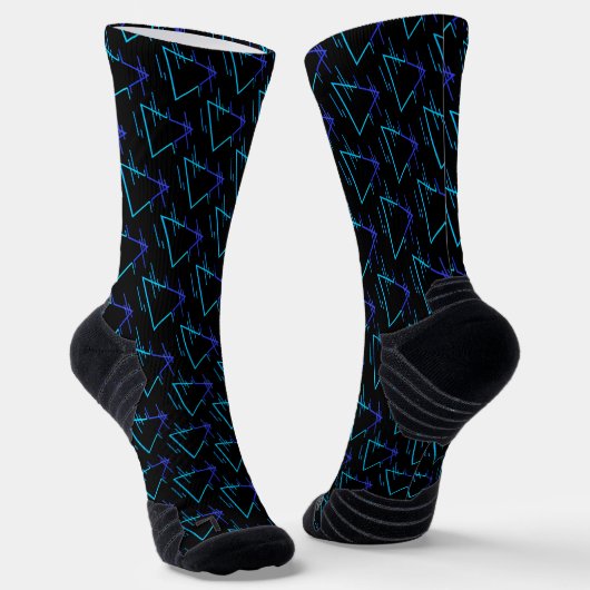 Geometrisches Muster für die Retro-Neon-Achse 3 Socken (Gewinkelt)