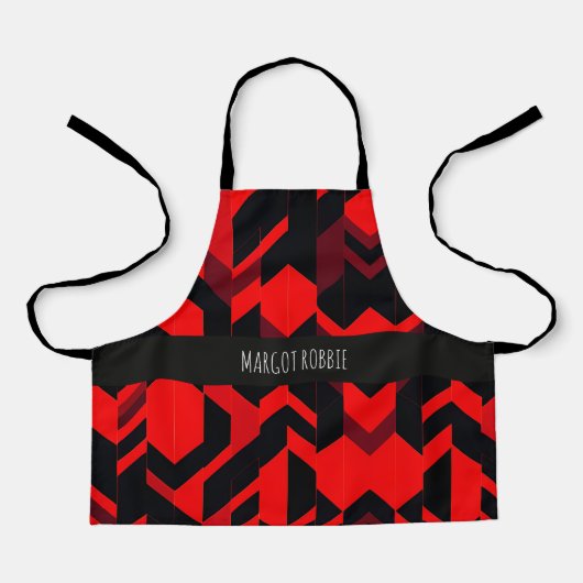 Geometrisches Muster für die rote Tarnung Schürze (Vorderseite)