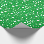 Geometrisches Muster für die weißen und grünen Kre Geschenkpapier (Ecke)