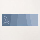 Geometrisches Muster für dunkelblaue Töne Yogamatte (Rückseite (Horizontal))