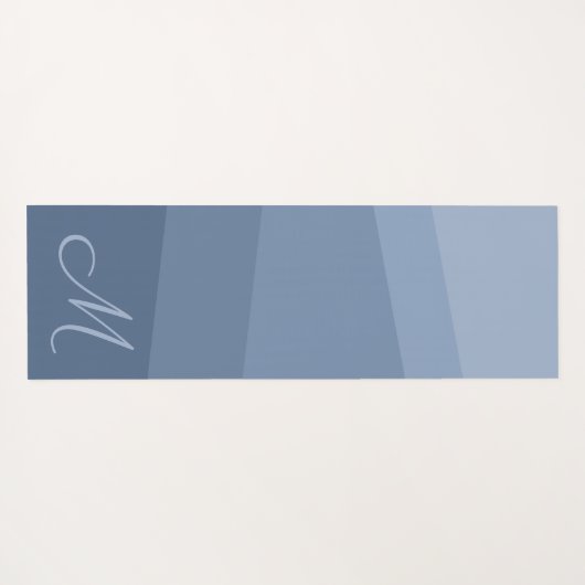 Geometrisches Muster für dunkelblaue Töne Yogamatte (Rückseite (Horizontal))