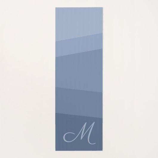 Geometrisches Muster für dunkelblaue Töne Yogamatte (Rückseite)