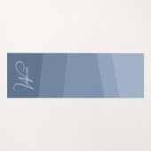 Geometrisches Muster für dunkelblaue Töne Yogamatte (Vorderseite (Horizontal))