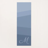 Geometrisches Muster für dunkelblaue Töne Yogamatte (Rückseite)