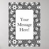 Geometrisches Muster für Erwachsene-Farbseiten-Pos Poster (Vorne)