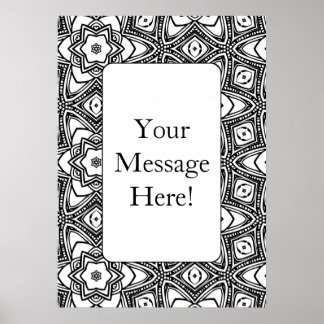 Geometrisches Muster für Erwachsene-Farbseiten-Pos Poster