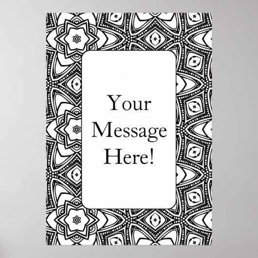 Geometrisches Muster für Erwachsene-Farbseiten-Pos Poster (Vorne)