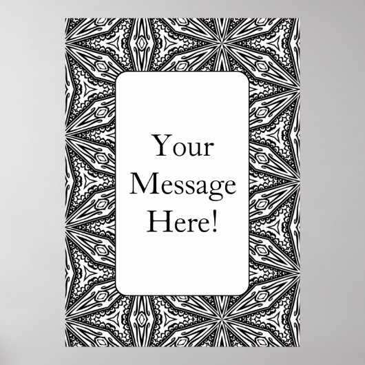 Geometrisches Muster für Erwachsene-Farbseiten-Pos Poster (Vorne)