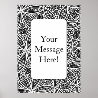 Geometrisches Muster für Erwachsene-Farbseiten-Pos Poster