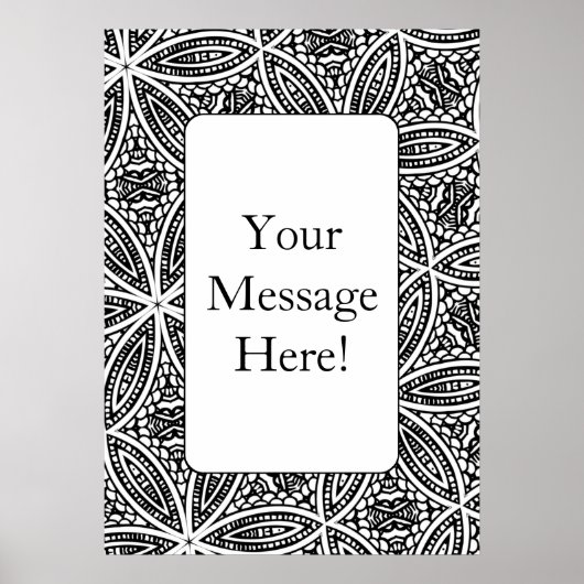 Geometrisches Muster für Erwachsene-Farbseiten-Pos Poster (Vorne)