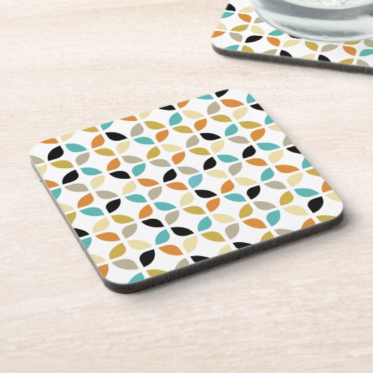Geometrisches Muster für farbenfrohe Kreise des mi Getränkeuntersetzer (Linke Seite)