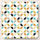Geometrisches Muster für farbenfrohe Kreise des mi Getränkeuntersetzer (Vorderseite)