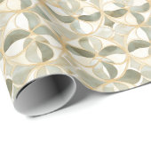 Geometrisches Muster für florale Motive in Erdtöne Geschenkpapier (Rolleneckpunkt)