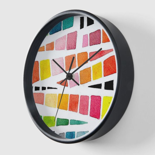 Geometrisches Muster für Funky Watercolor Uhr (Winkel)