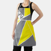 Geometrisches Muster für gelbgraue Zickzack Streif Schürze (InSitu)