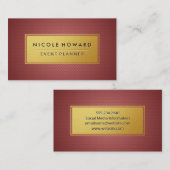 Geometrisches Muster für Goldrahmen Visitenkarte (Vorne/Hinten)