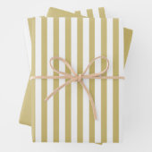 Geometrisches Muster für goldweiße, einfache Strei Geschenkpapier Set (Beispiel)