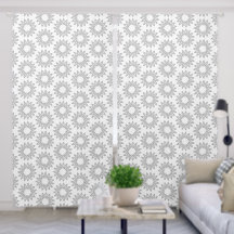 Geometrisches Muster für graue und weiße Blume