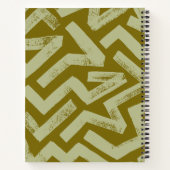 Geometrisches Muster für grüne Pinselstriche Perso Notizblock (Rückseite)