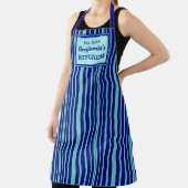 Geometrisches Muster für Koch Blue Stripe personal Schürze (InSitu)