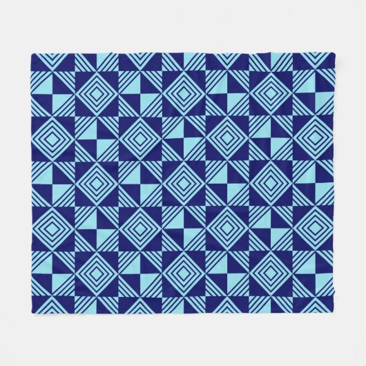 Geometrisches Muster für Math Retro Muster Fleecedecke (Vorderseite (Horizontal))