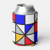 Geometrisches Muster für mehrfarbige Quadrate Dosenkühler (Kanne Vorderseite)