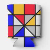 Geometrisches Muster für mehrfarbige Quadrate Dosenkühler (Rückseite)