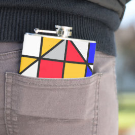 Geometrisches Muster für mehrfarbige Quadrate Flachmann