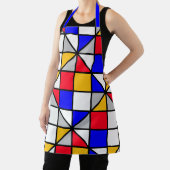 Geometrisches Muster für mehrfarbige Quadrate Schürze (InSitu)