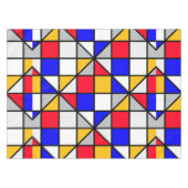 Geometrisches Muster für mehrfarbige Quadrate Tischdecke (Vorderseite (Horizontal))