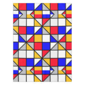 Geometrisches Muster für mehrfarbige Quadrate Tischdecke (Vorderseite)