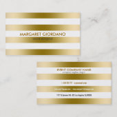 Geometrisches Muster für mit Monogramm Streifen Visitenkarte (Vorne/Hinten)