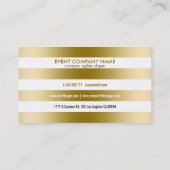 Geometrisches Muster für mit Monogramm Streifen Visitenkarte (Rückseite)