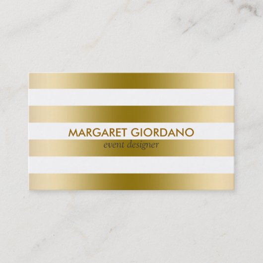 Geometrisches Muster für mit Monogramm Streifen Visitenkarte (Vorderseite)