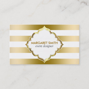 Geometrisches Muster für mit Monogramm Streifen Visitenkarte