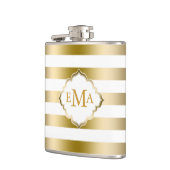 Geometrisches Muster für monogrammatikalische Stre Flachmann (Links)