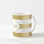Geometrisches Muster für monogrammatikalische Stre Kaffeetasse (VorderseiteRechts)